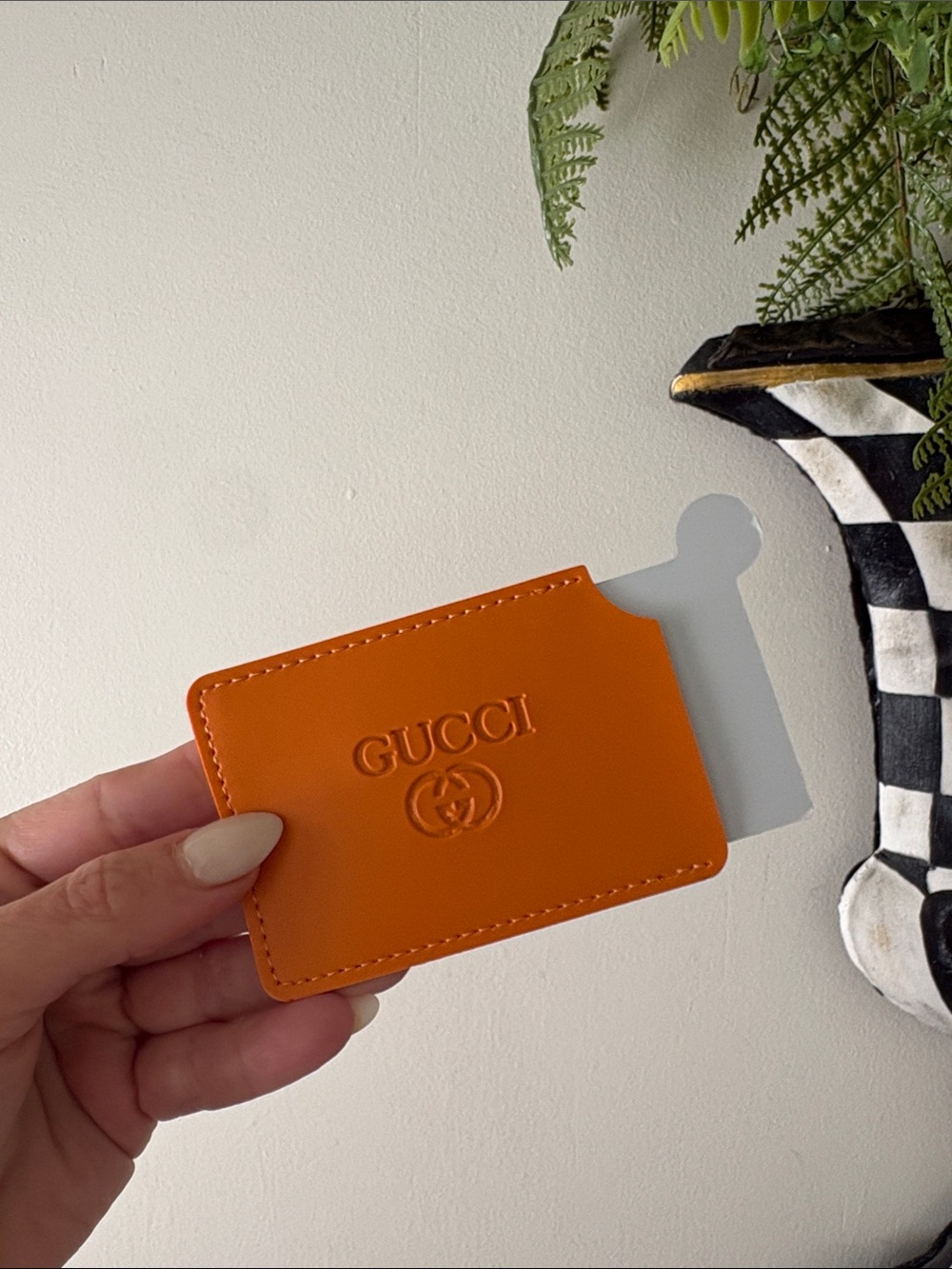 Gucci Compact Mirror with Orange Case